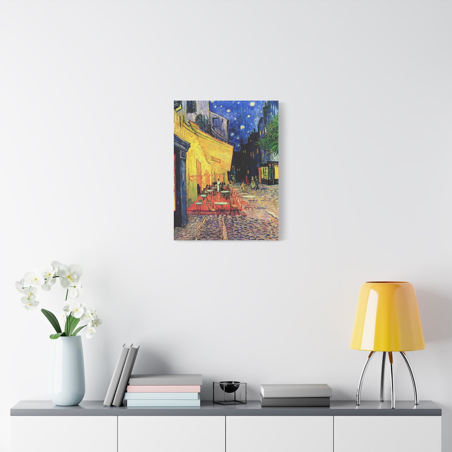 Café Terrace at Night Canvas Print