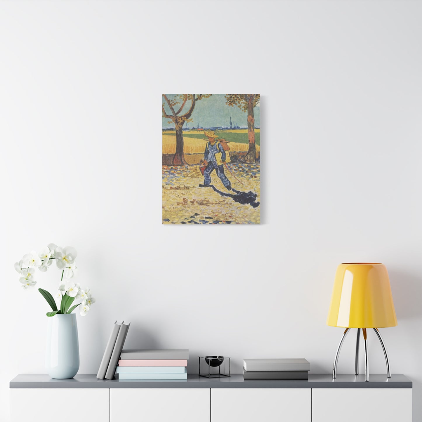 Painter on His Way to Work Canvas Print
