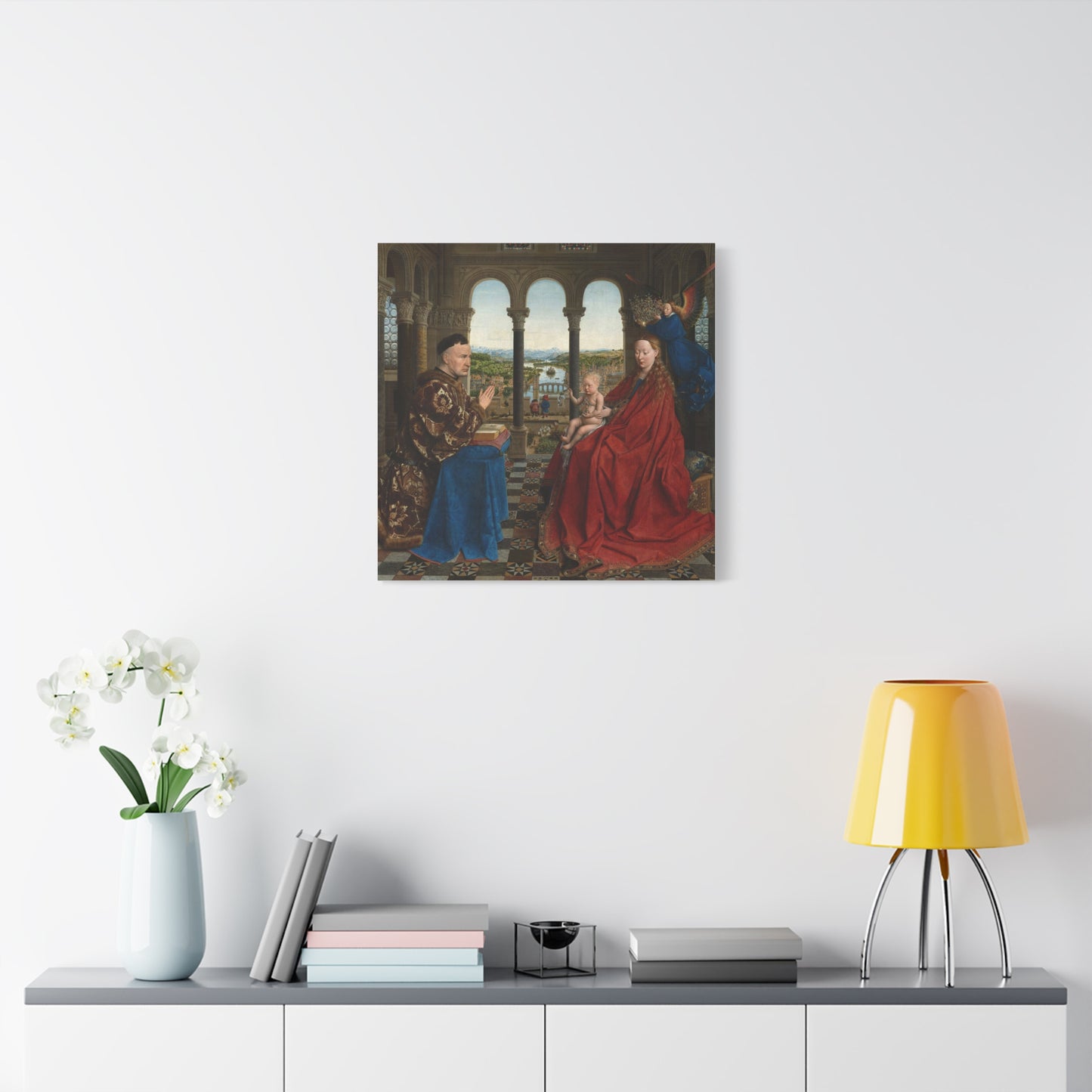 Madonna and Chancellor Rolin Canvas Print