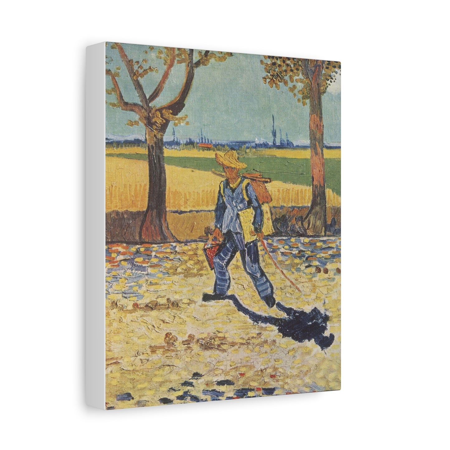 Painter on His Way to Work Canvas Print