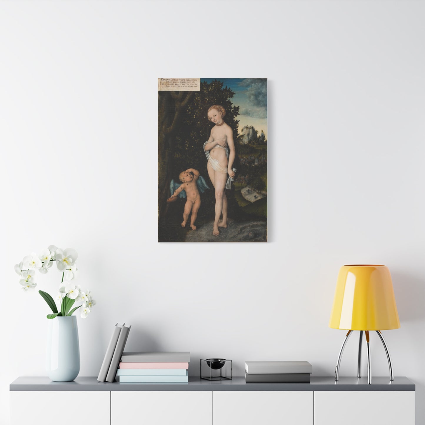 Venus with Cupid Stealing Honey Canvas Print