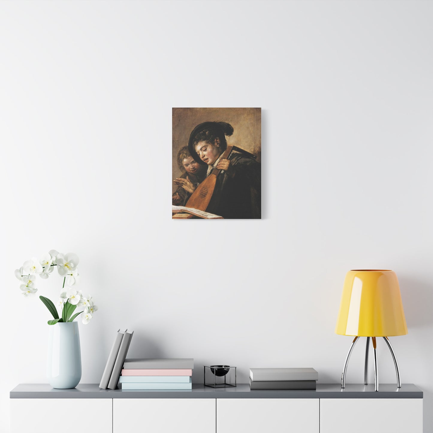 Two Boys Singing Canvas Print