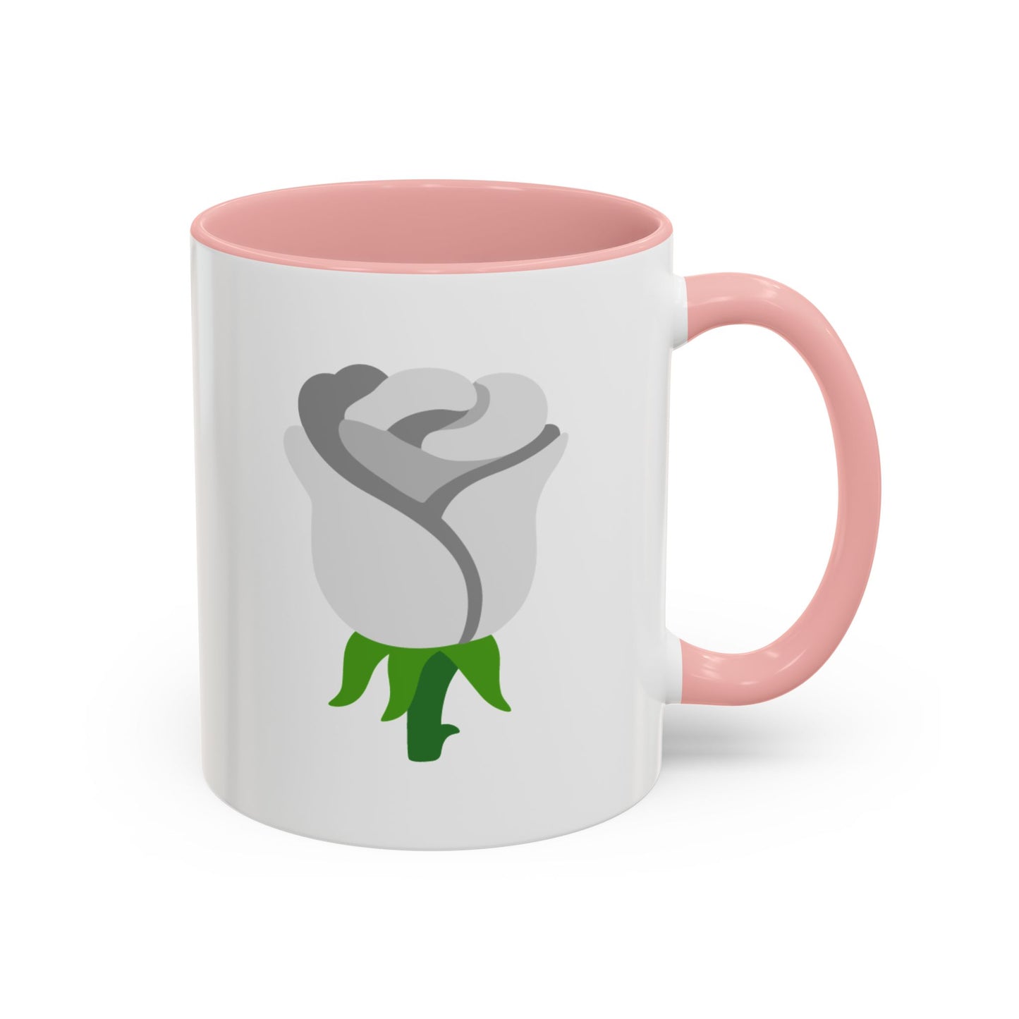 White Rose Emoji Mug