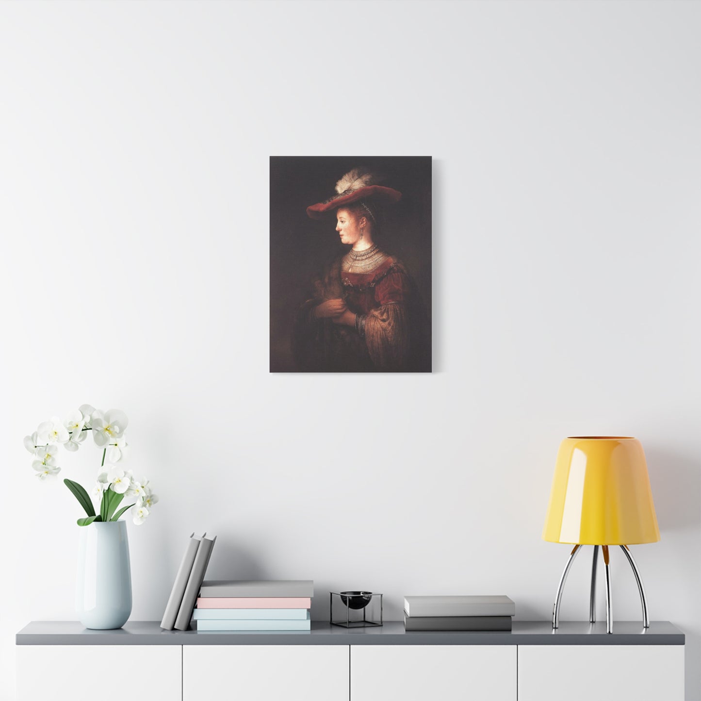 Saskia in a Red Hat Canvas Print