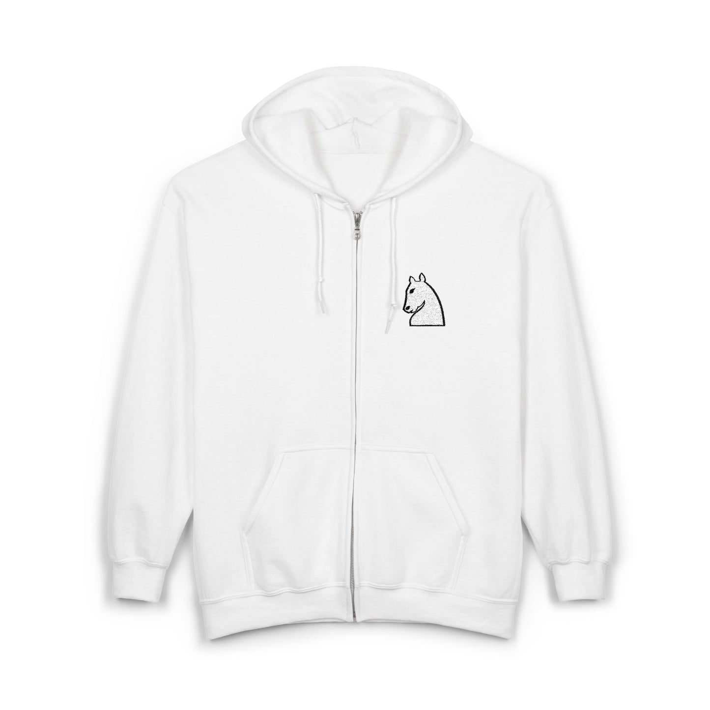 White Knight Embroidered Hoodie