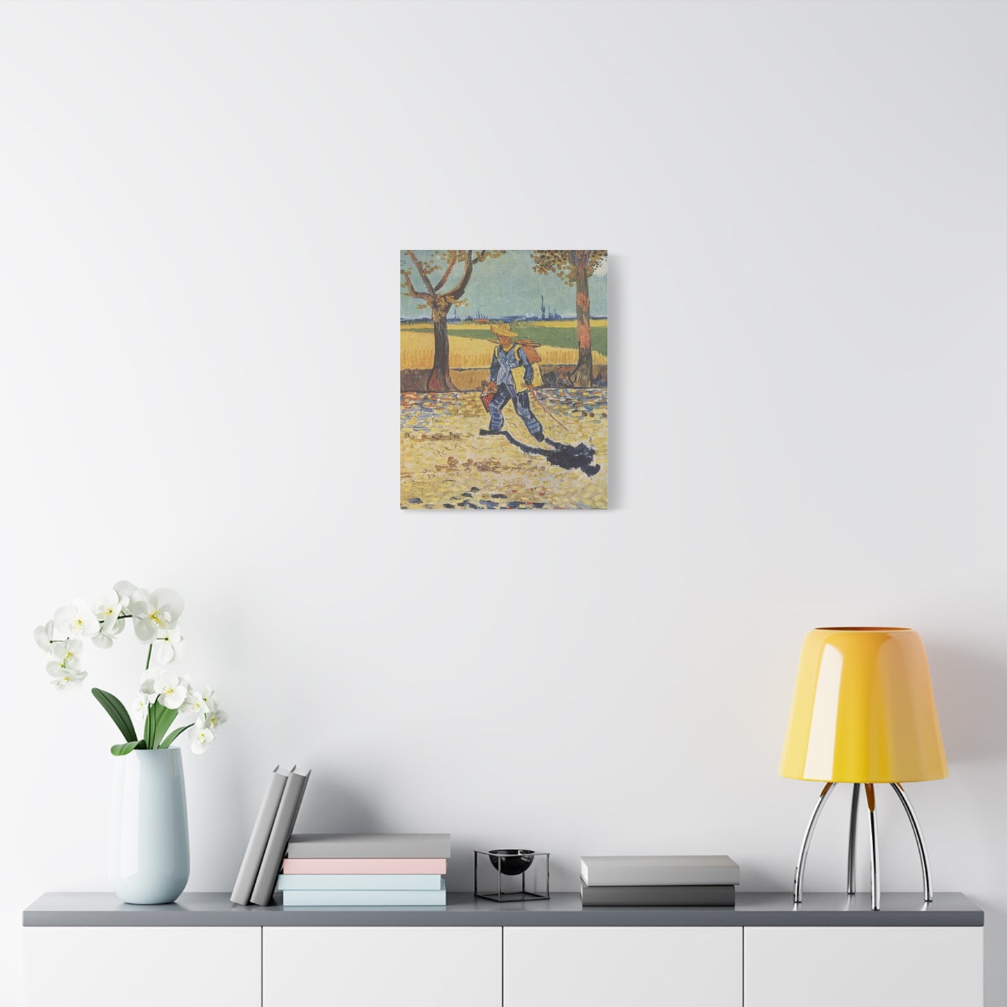 Painter on His Way to Work Canvas Print