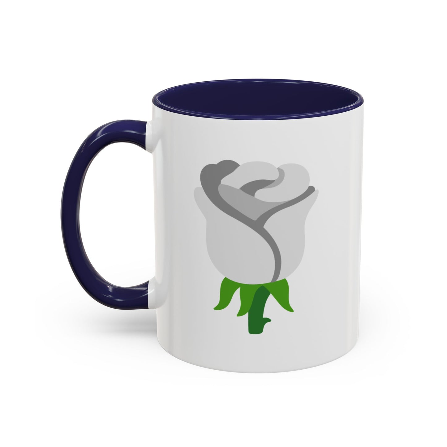 White Rose Emoji Mug
