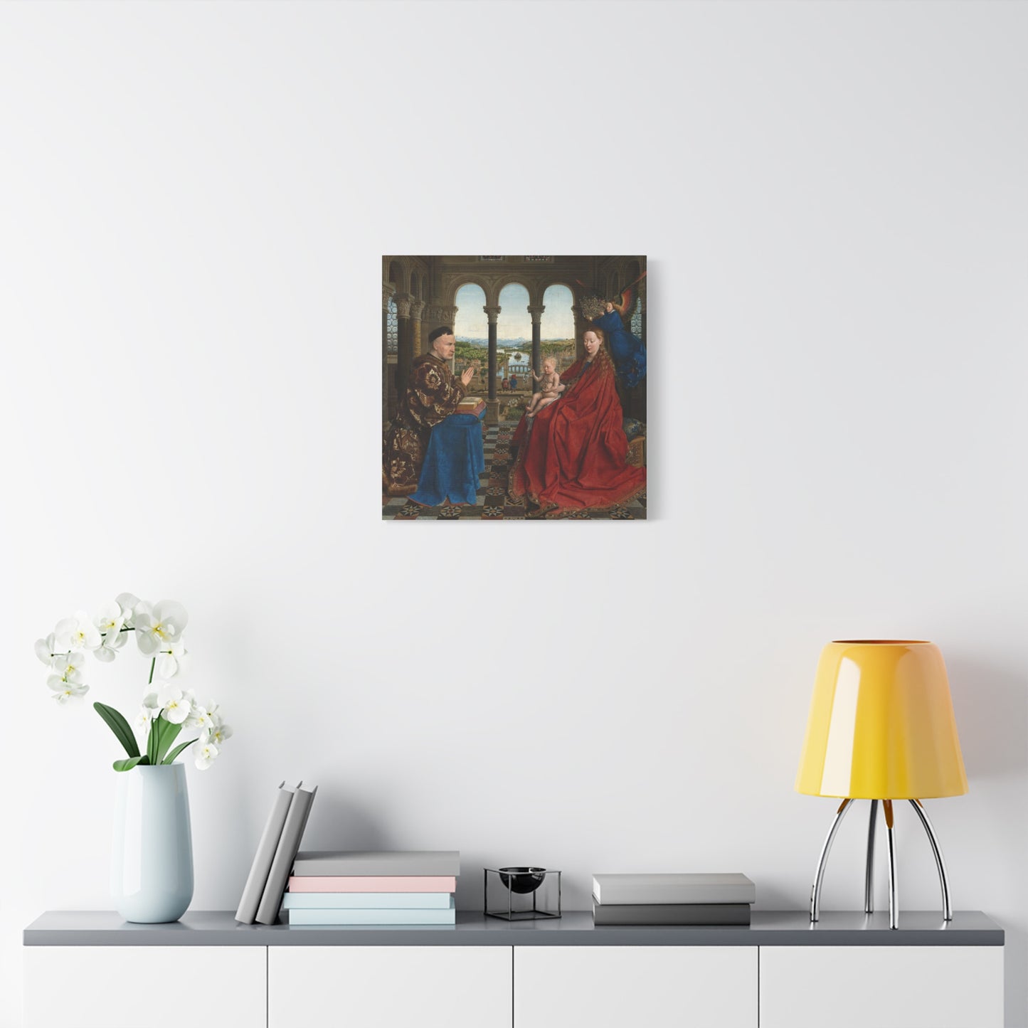 Madonna and Chancellor Rolin Canvas Print