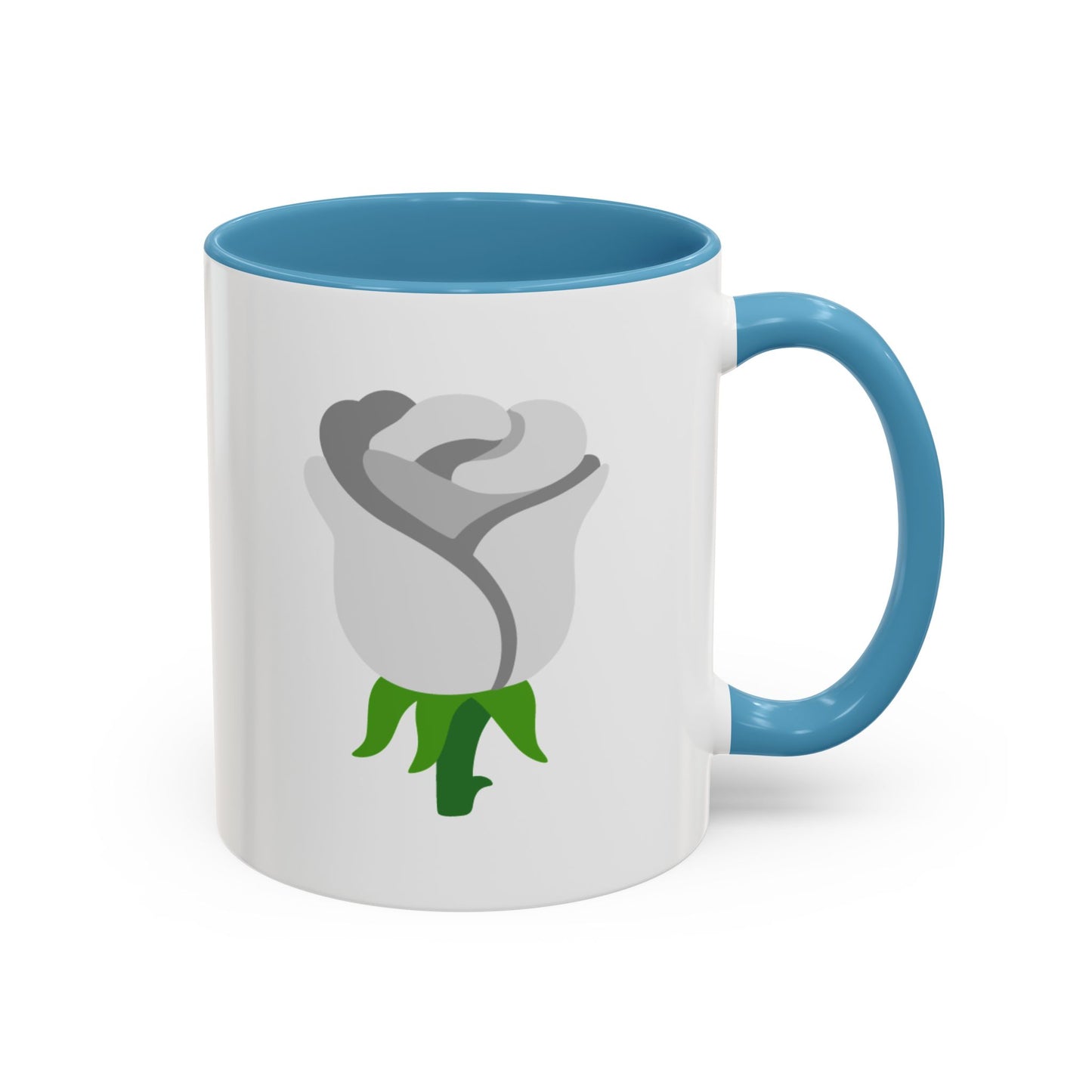 White Rose Emoji Mug