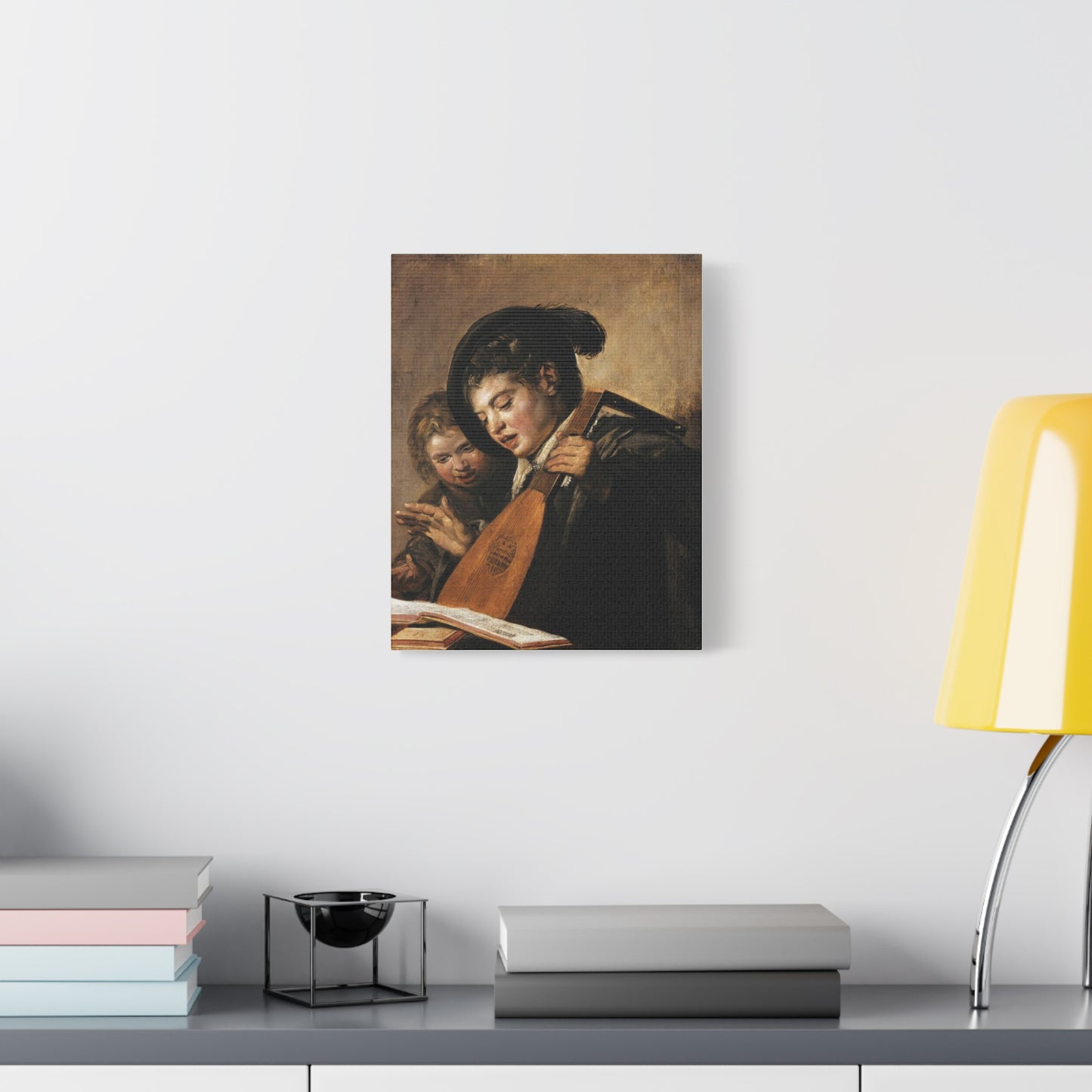 Two Boys Singing Canvas Print