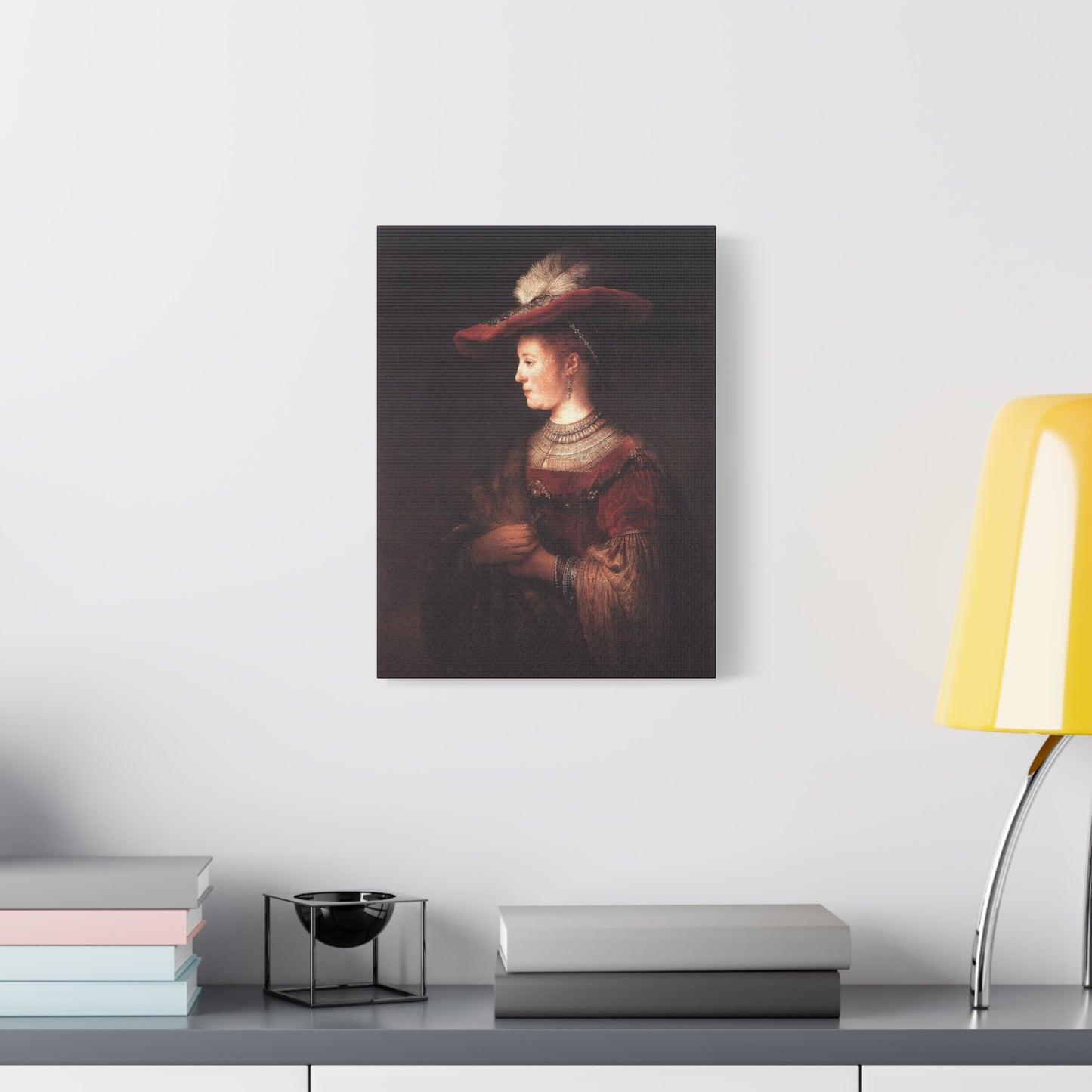 Saskia in a Red Hat Canvas Print