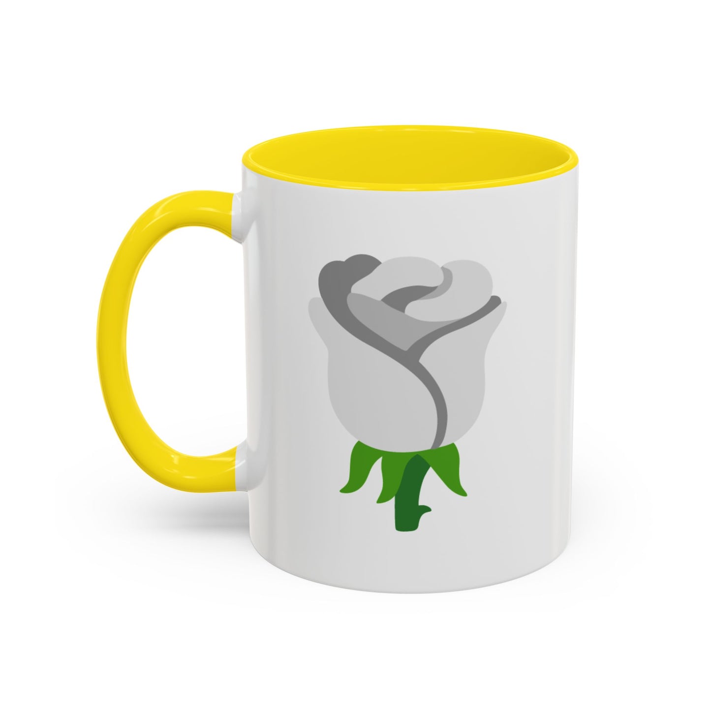 White Rose Emoji Mug