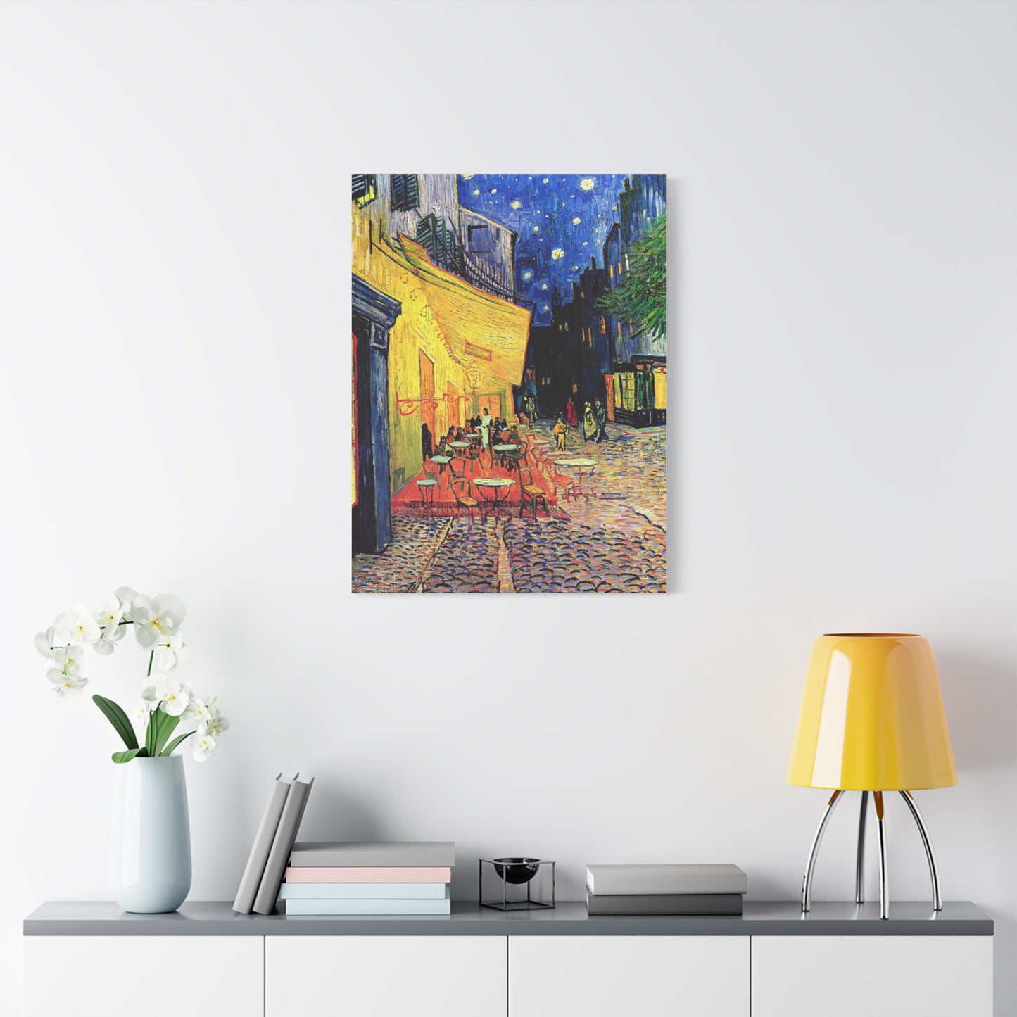 Café Terrace at Night Canvas Print