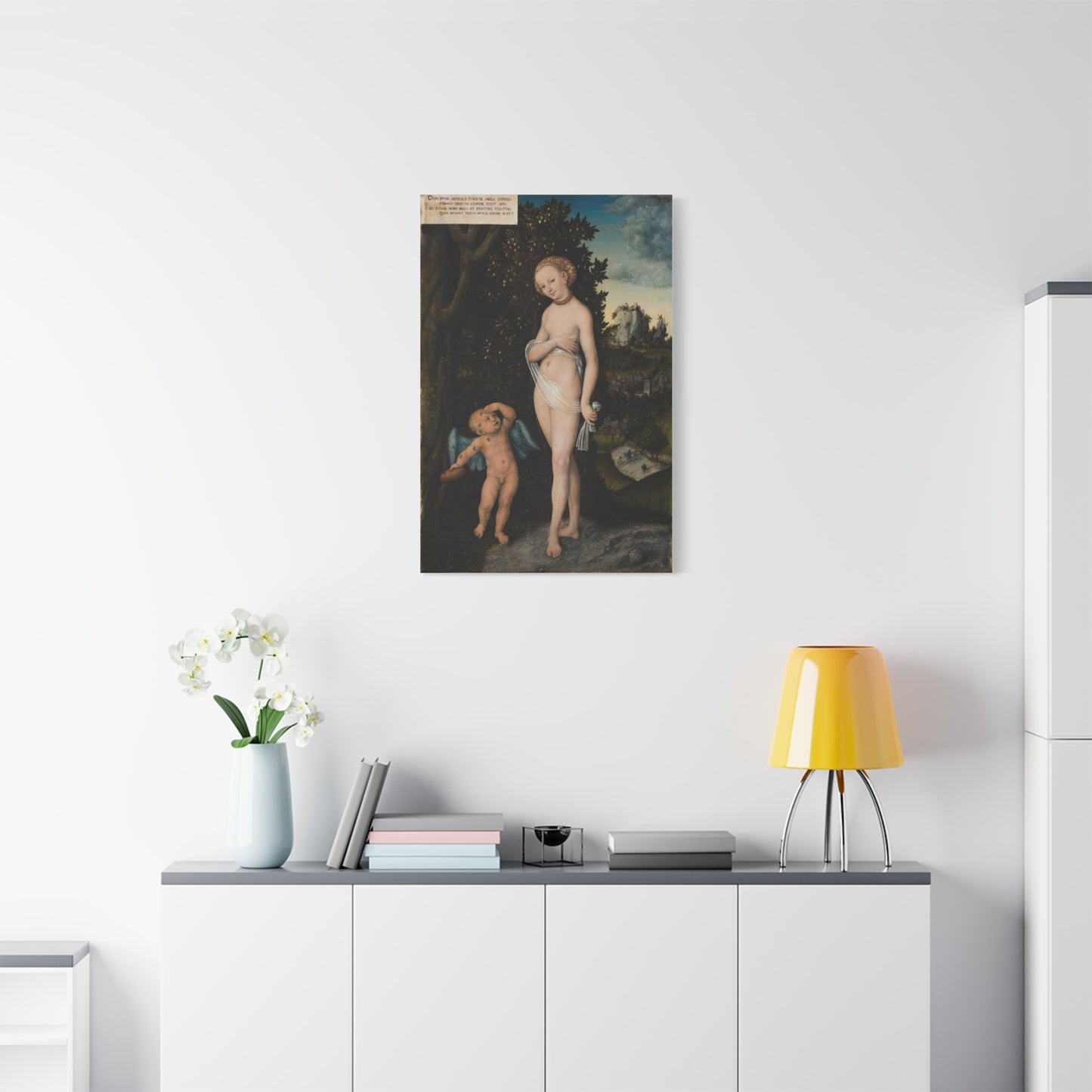 Venus with Cupid Stealing Honey Canvas Print