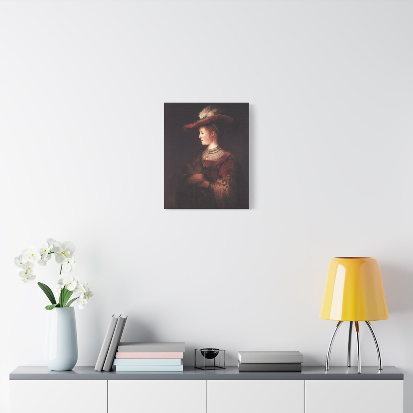 Saskia in a Red Hat Canvas Print