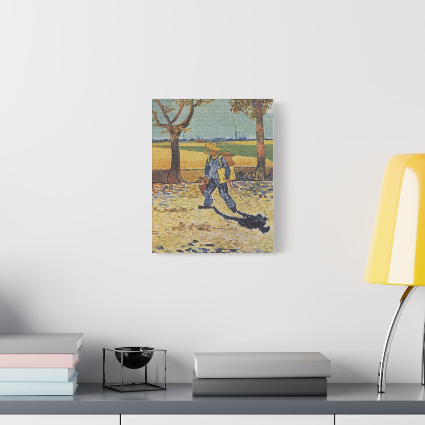 Painter on His Way to Work Canvas Print