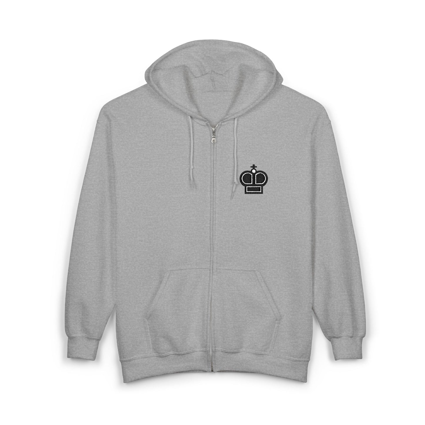 Black King Embroidered Hoodie
