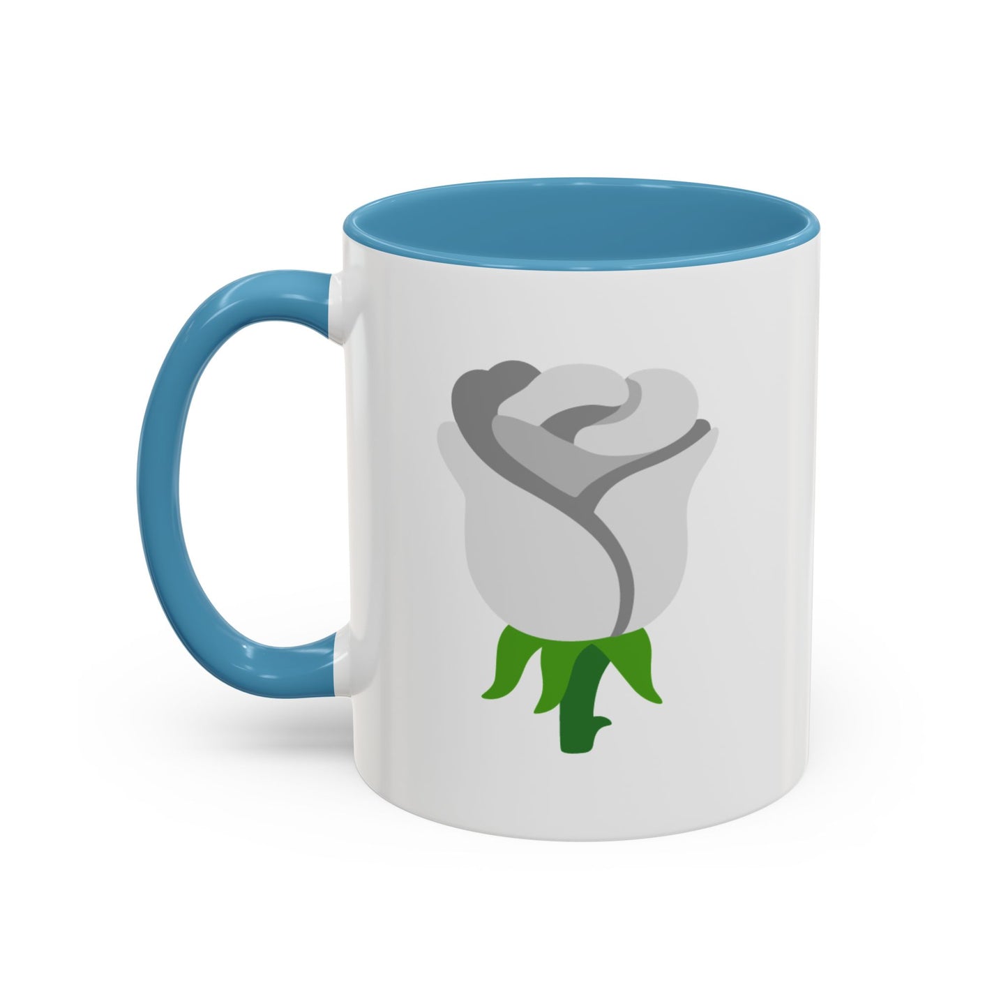 White Rose Emoji Mug