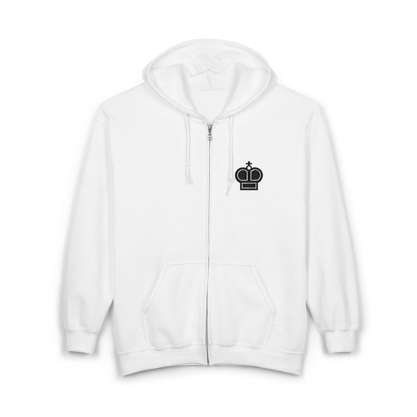 Black King Embroidered Hoodie