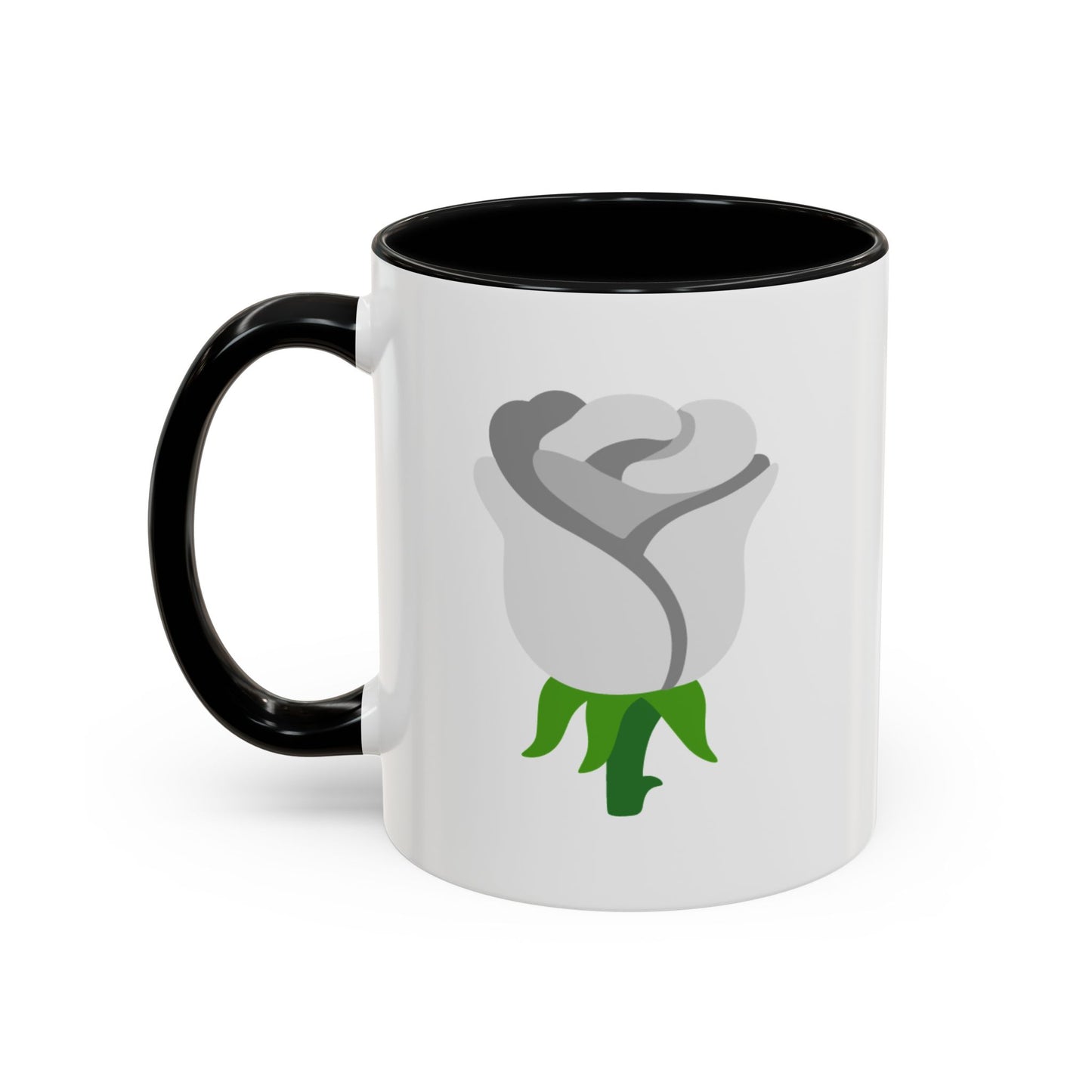 White Rose Emoji Mug