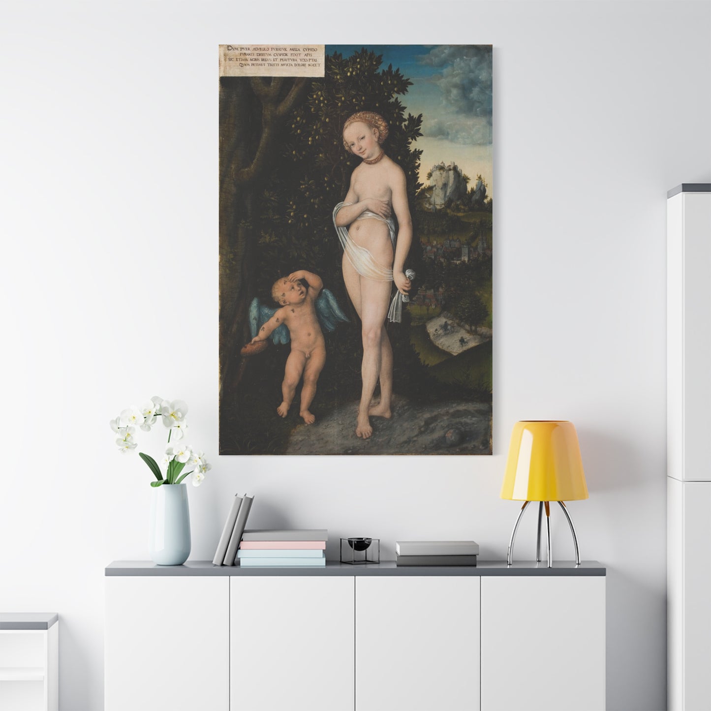 Venus with Cupid Stealing Honey Canvas Print