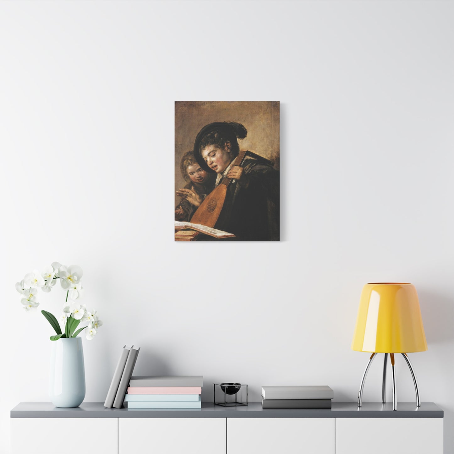 Two Boys Singing Canvas Print