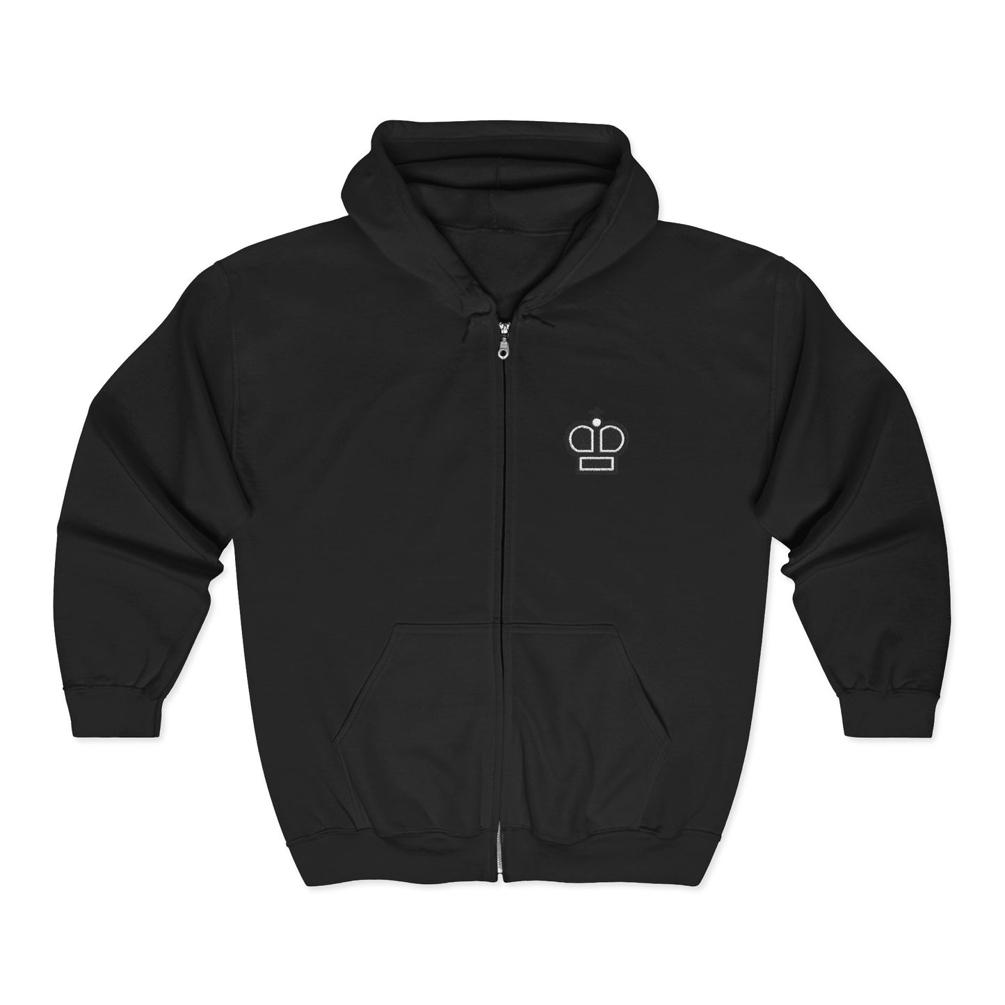 Black King Embroidered Hoodie