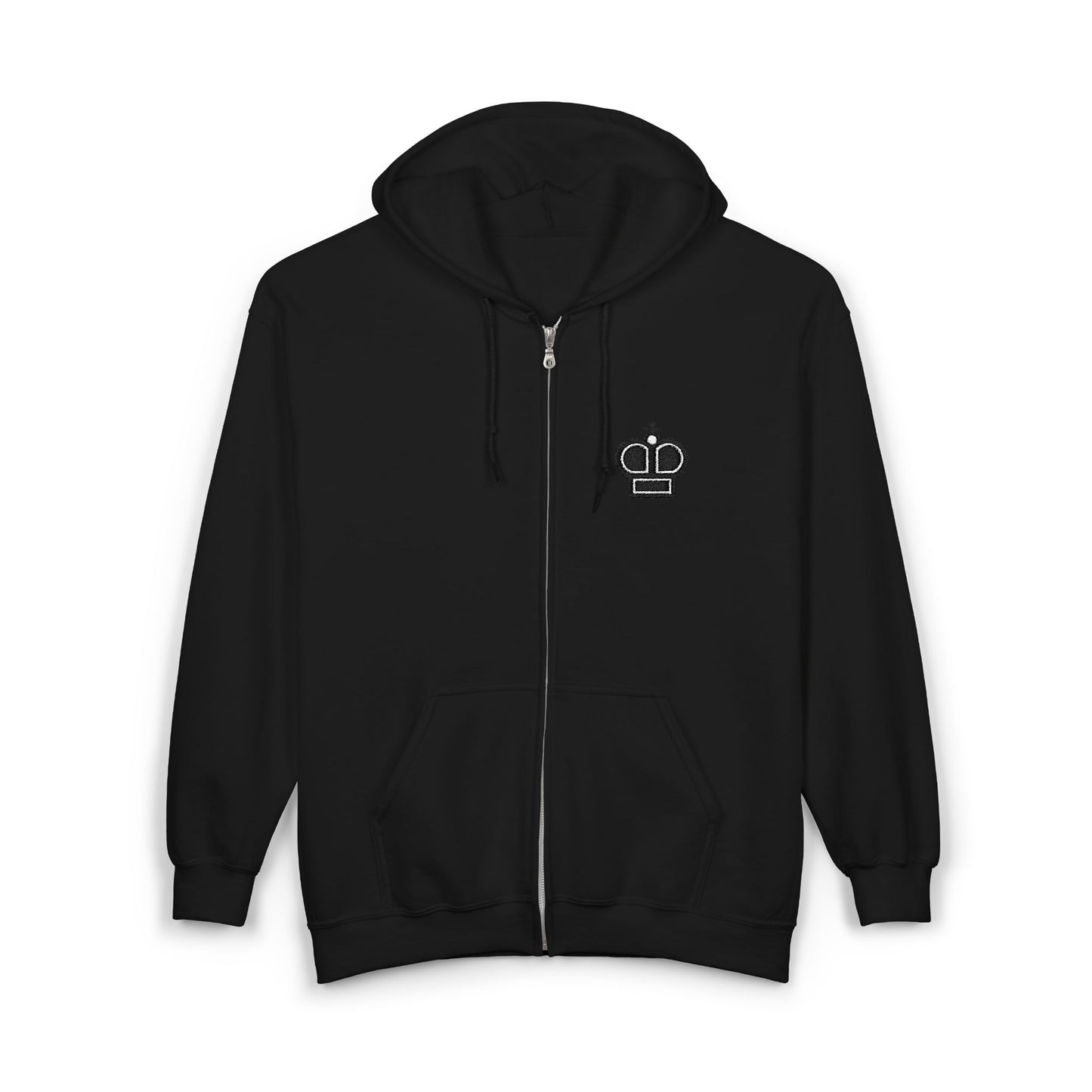 Black King Embroidered Hoodie