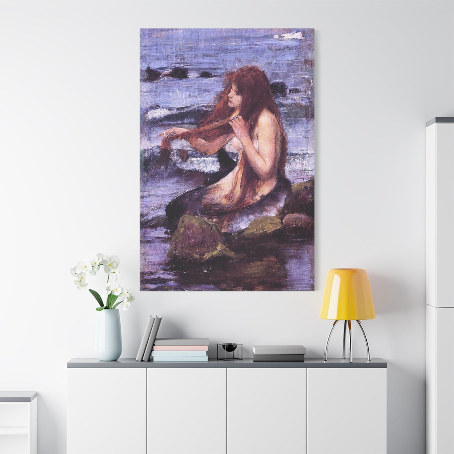 Sketch of A Mermaid Canvas Print