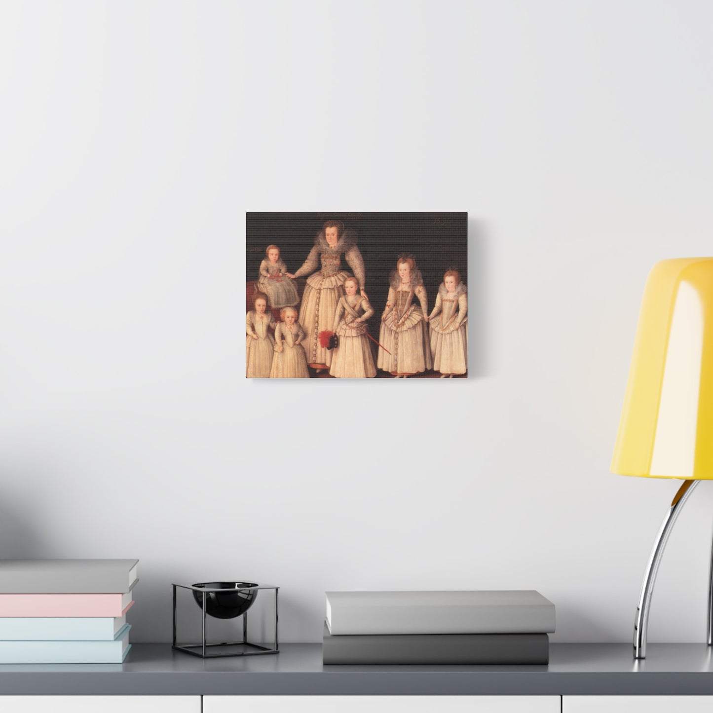 Barbara Gamage with Six Children Canvas Print
