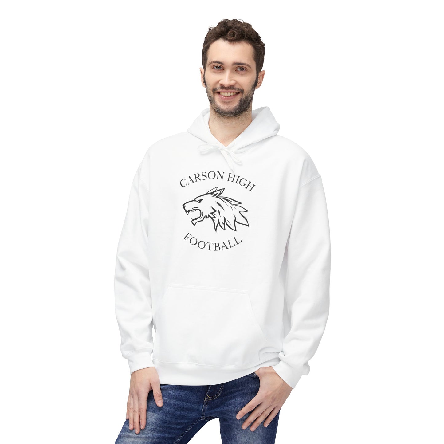 Carson High Football Wolf Hoodie