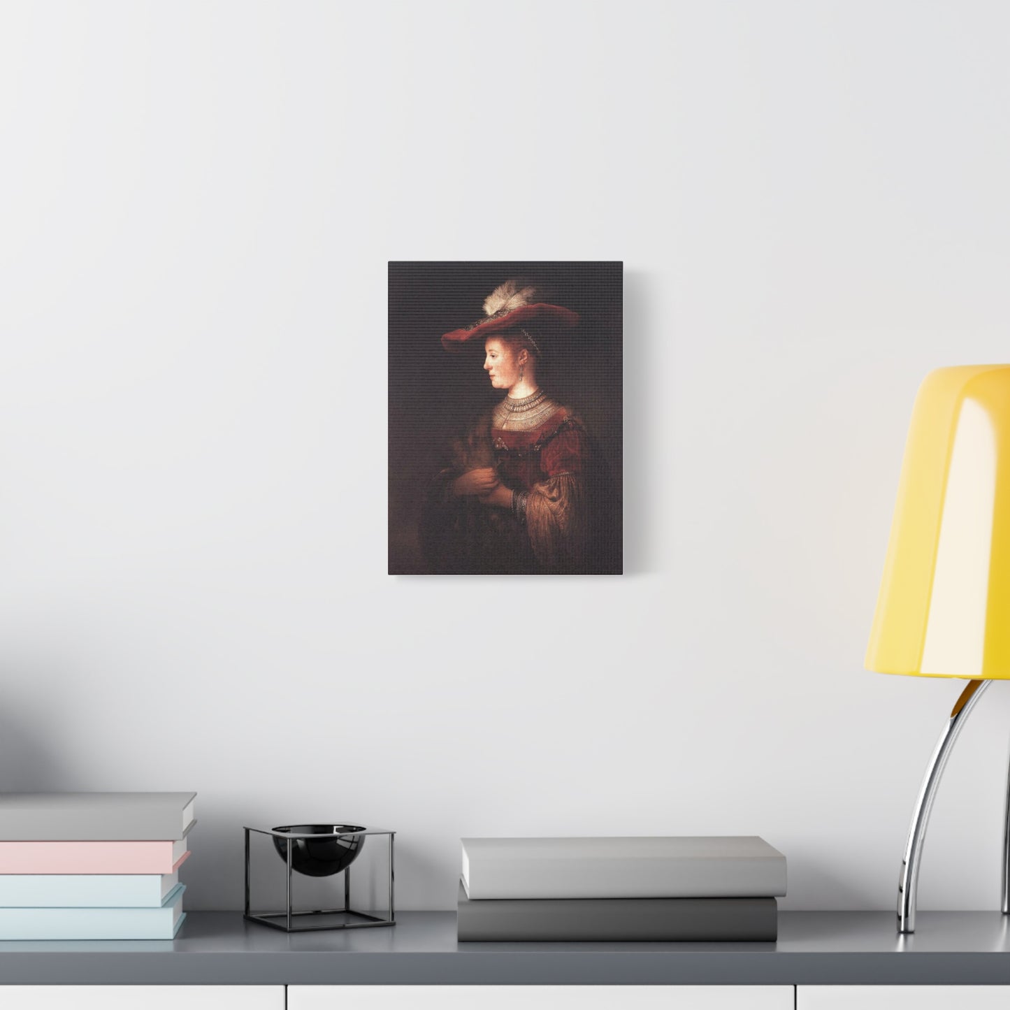 Saskia in a Red Hat Canvas Print