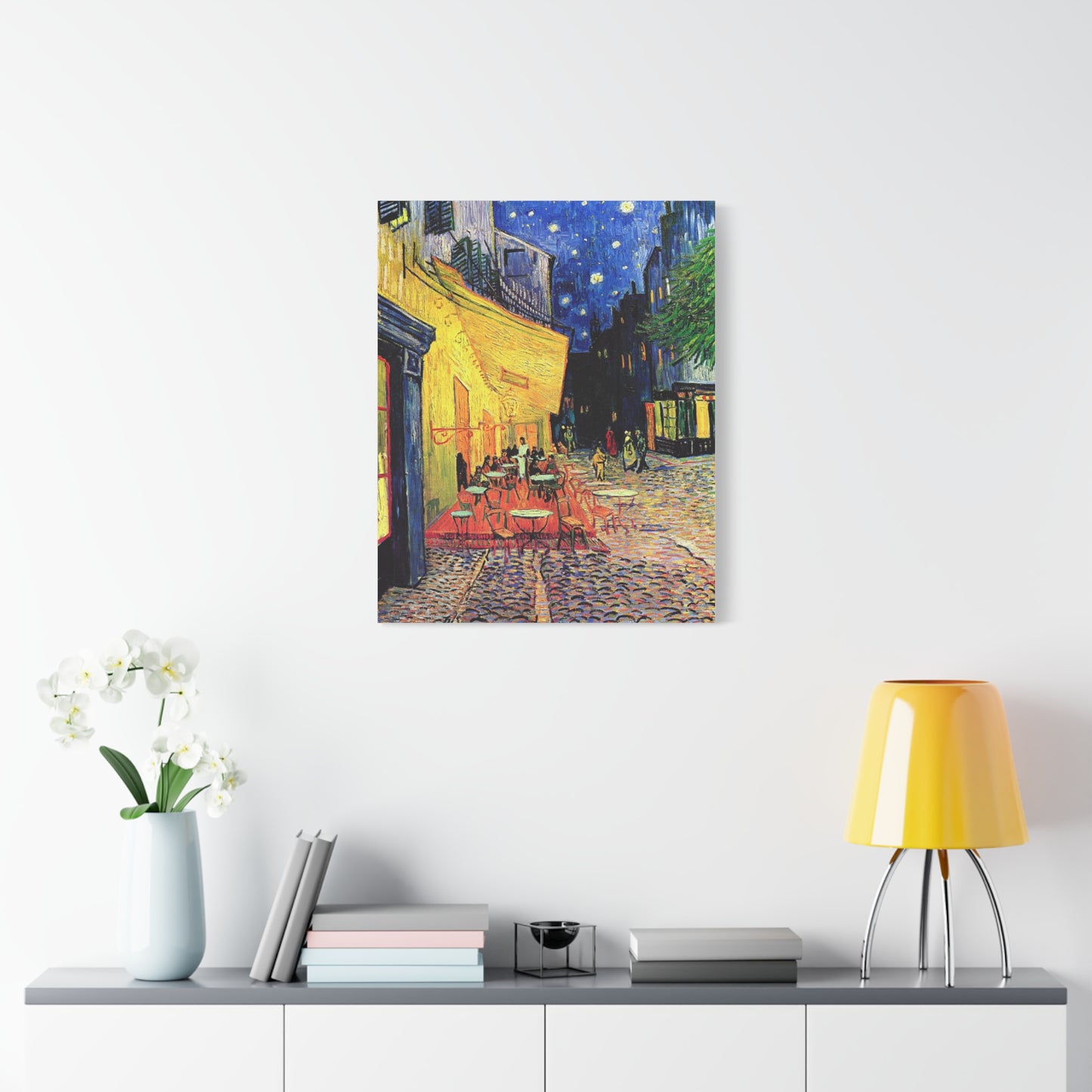 Café Terrace at Night Canvas Print