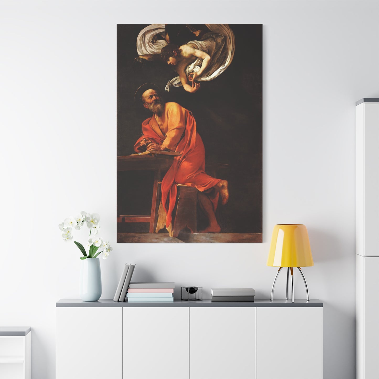 The Inspiration of Saint Matthew Canvas Print