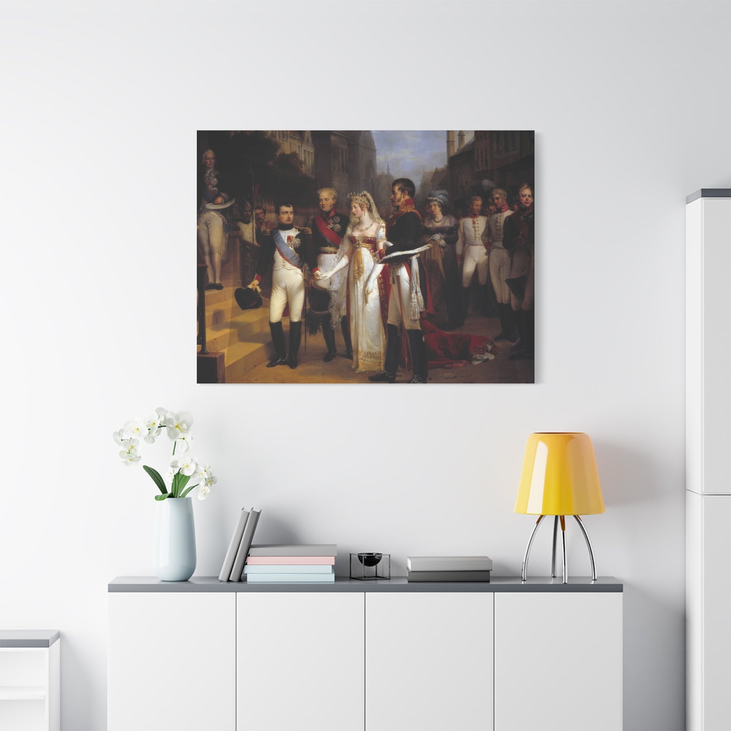Napoleon Receiving the Queen of Prussia at Tilsit Canvas Print