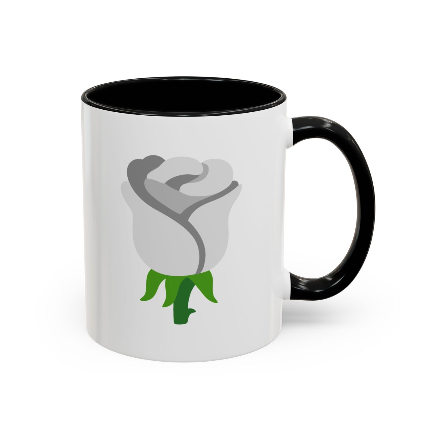White Rose Emoji Mug