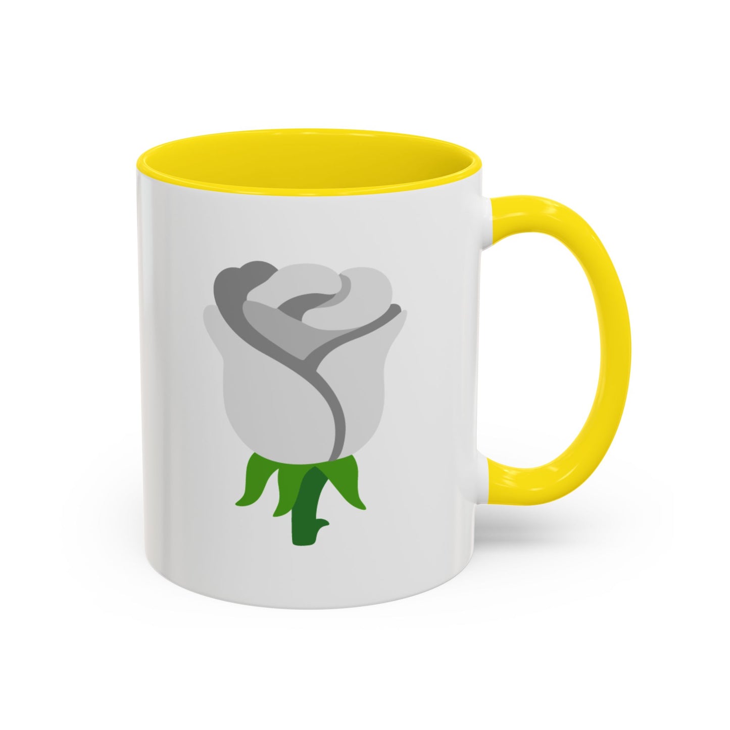 White Rose Emoji Mug
