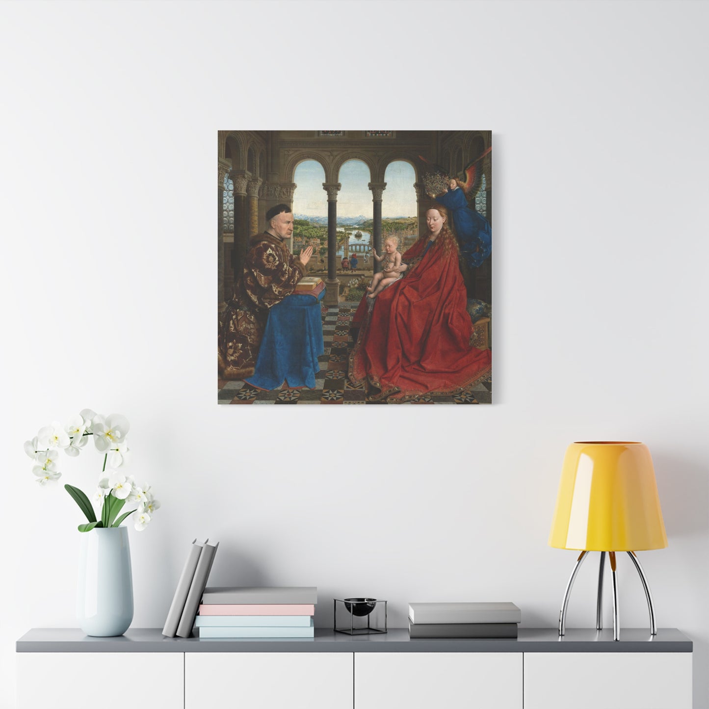 Madonna and Chancellor Rolin Canvas Print