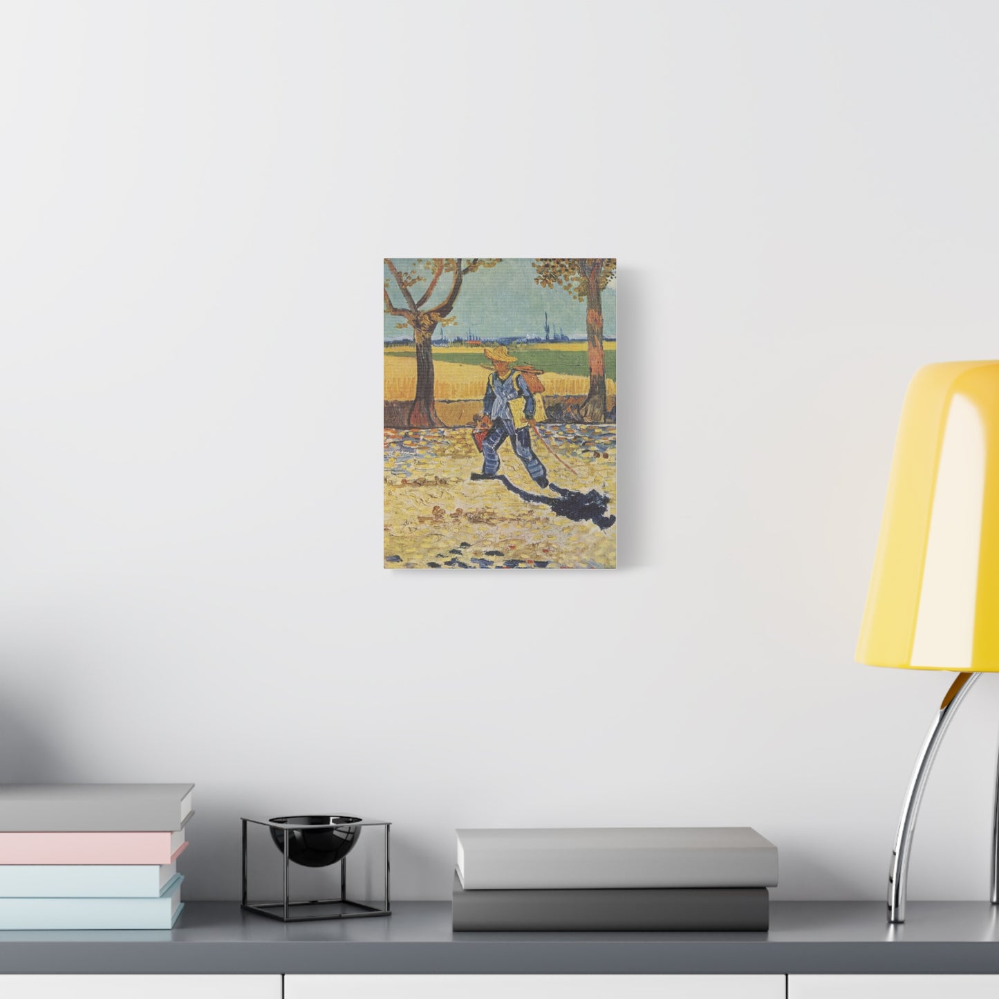 Painter on His Way to Work Canvas Print