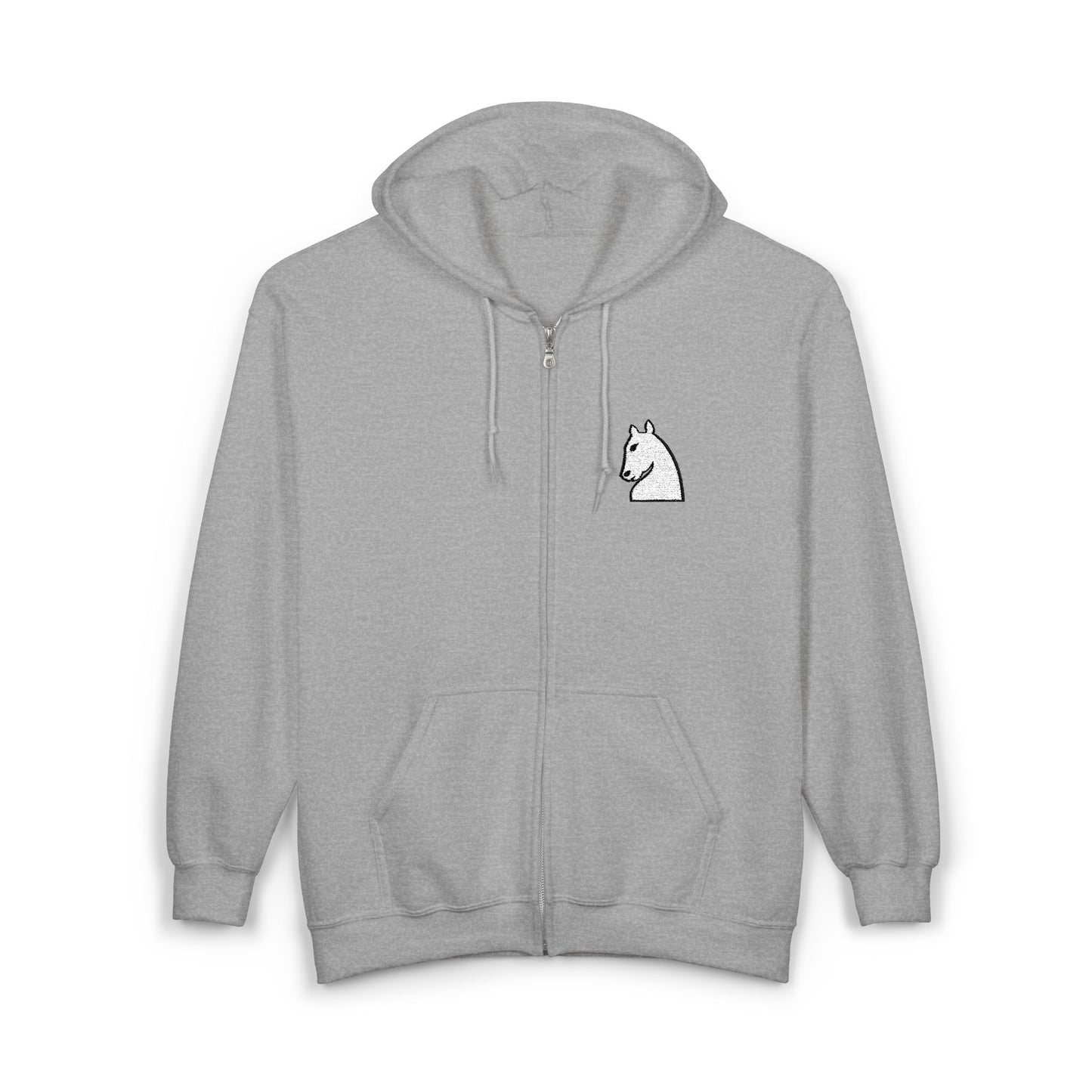 White Knight Embroidered Hoodie
