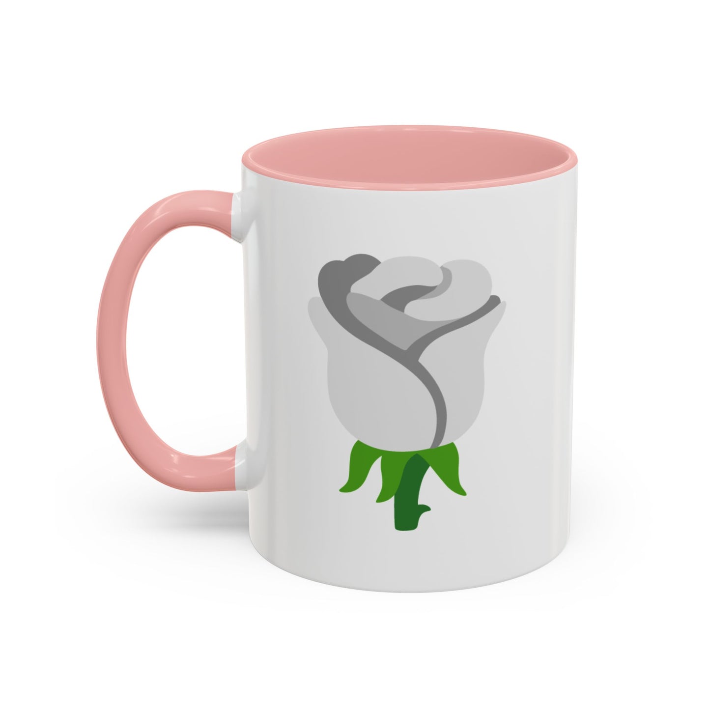 White Rose Emoji Mug