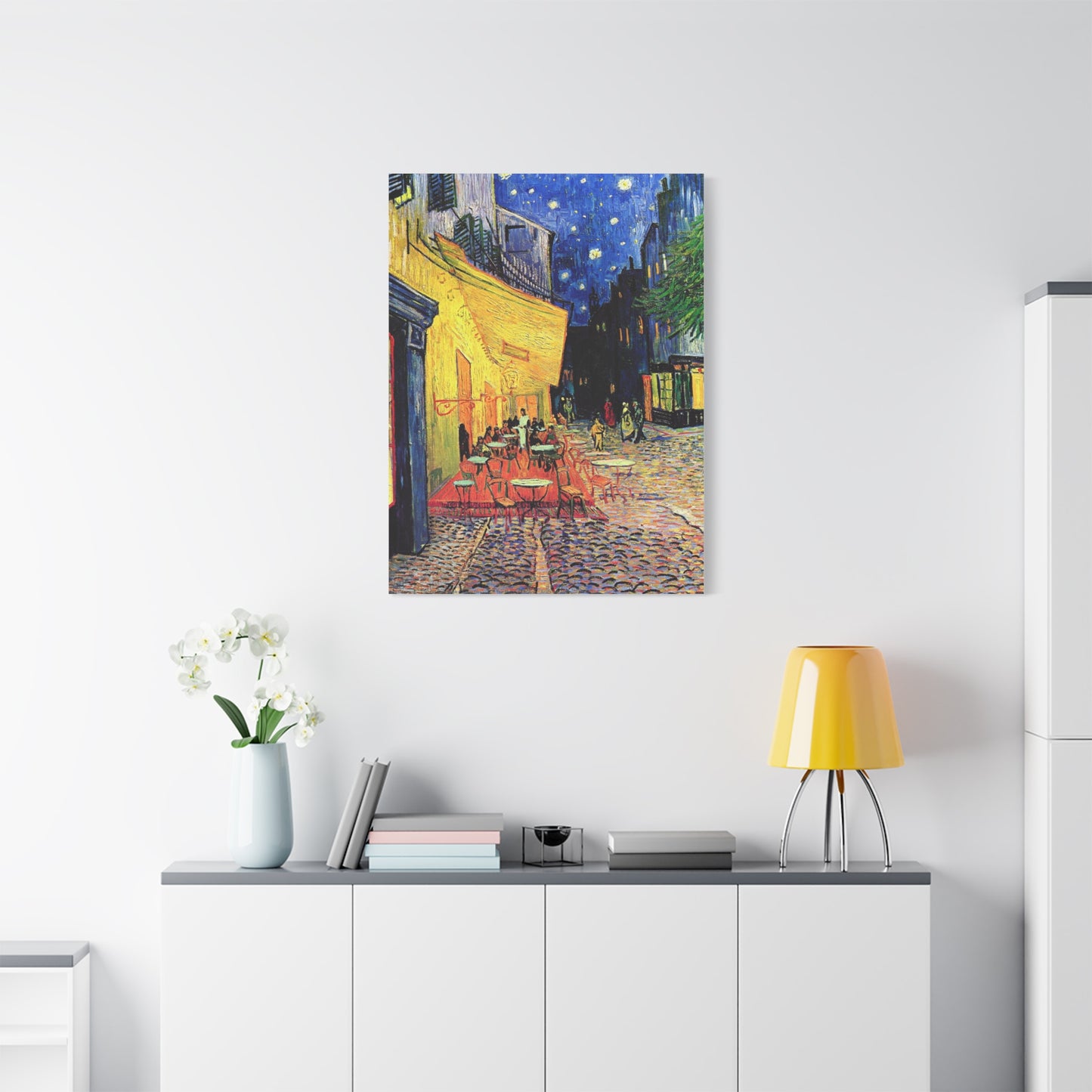 Café Terrace at Night Canvas Print