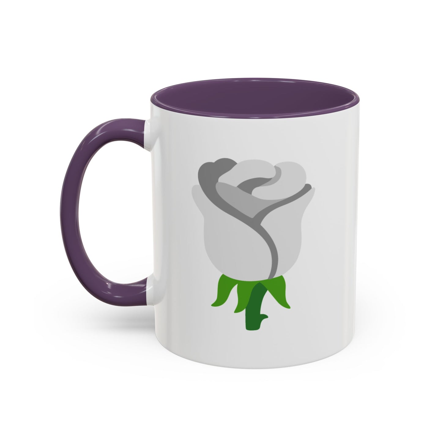 White Rose Emoji Mug