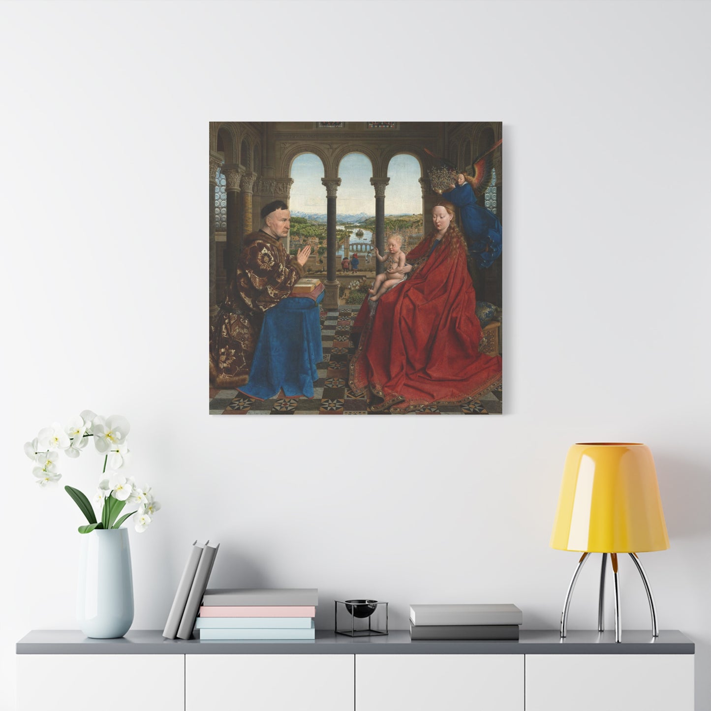 Madonna and Chancellor Rolin Canvas Print