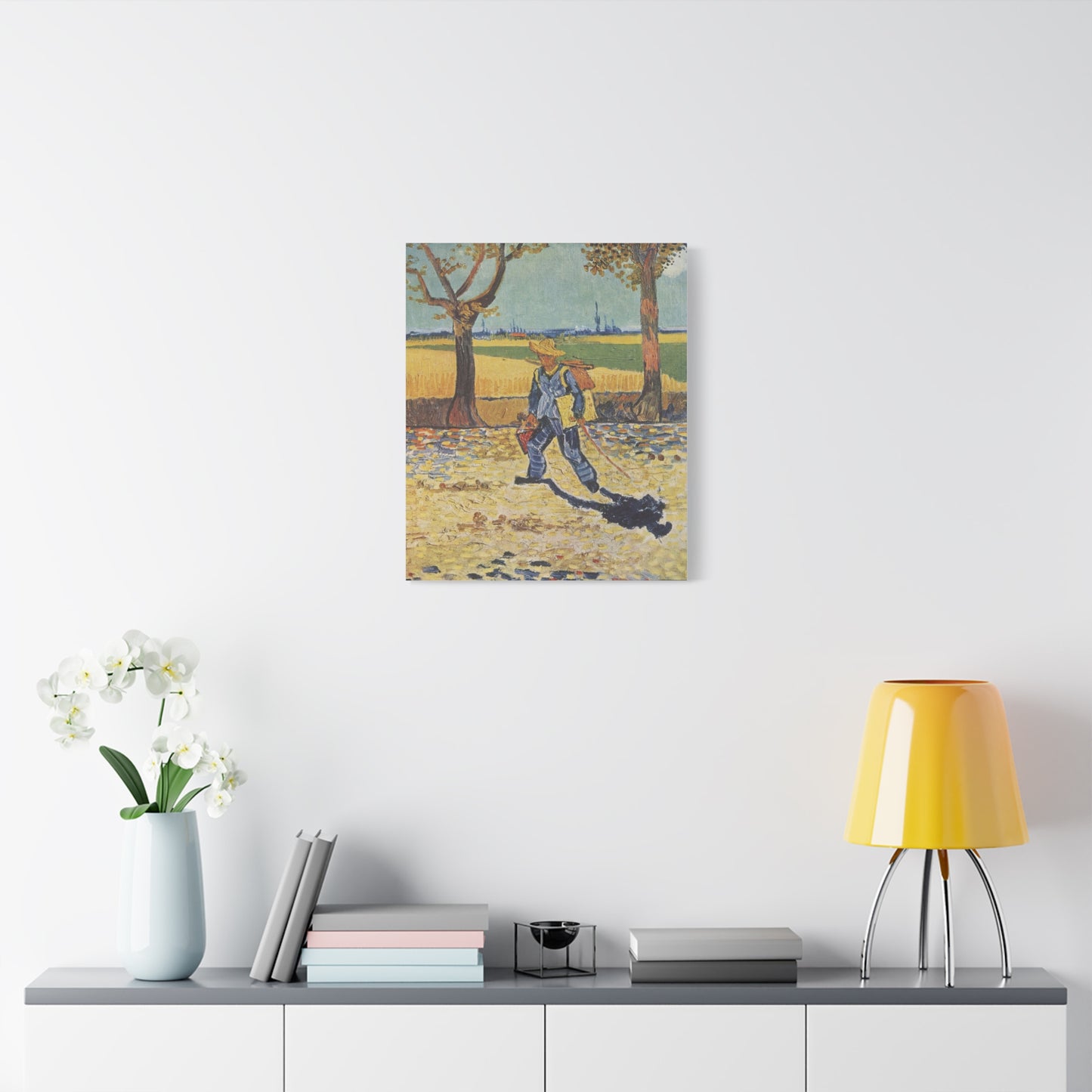 Painter on His Way to Work Canvas Print