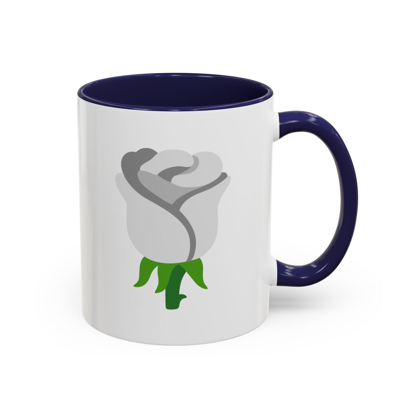 White Rose Emoji Mug