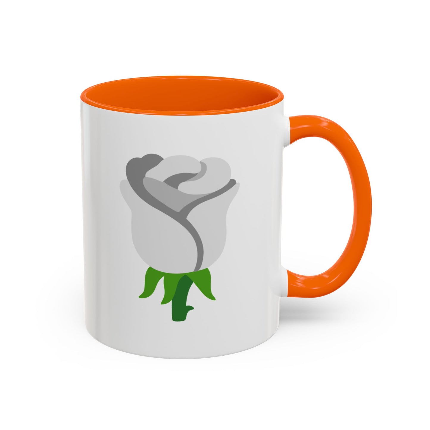 White Rose Emoji Mug