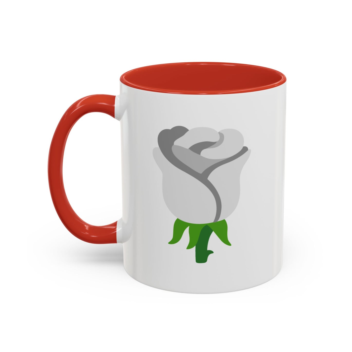 White Rose Emoji Mug