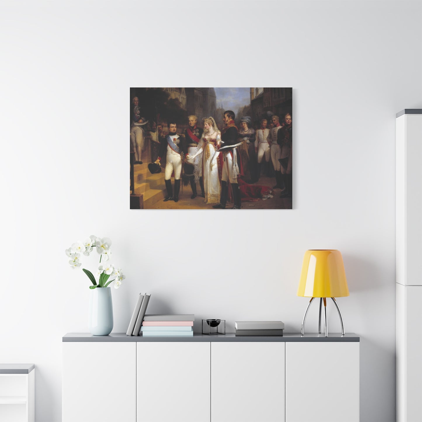 Napoleon Receiving the Queen of Prussia at Tilsit Canvas Print