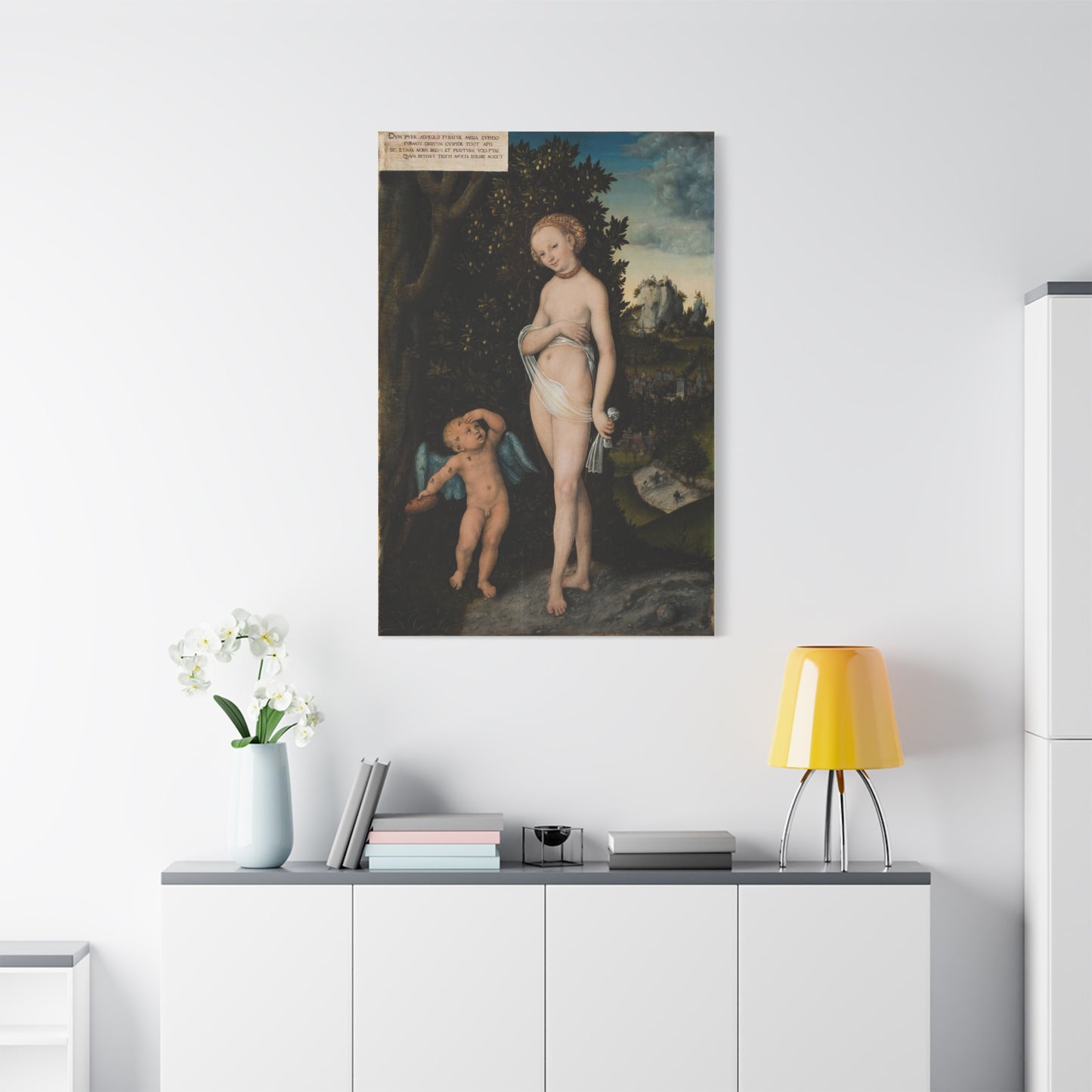Venus with Cupid Stealing Honey Canvas Print